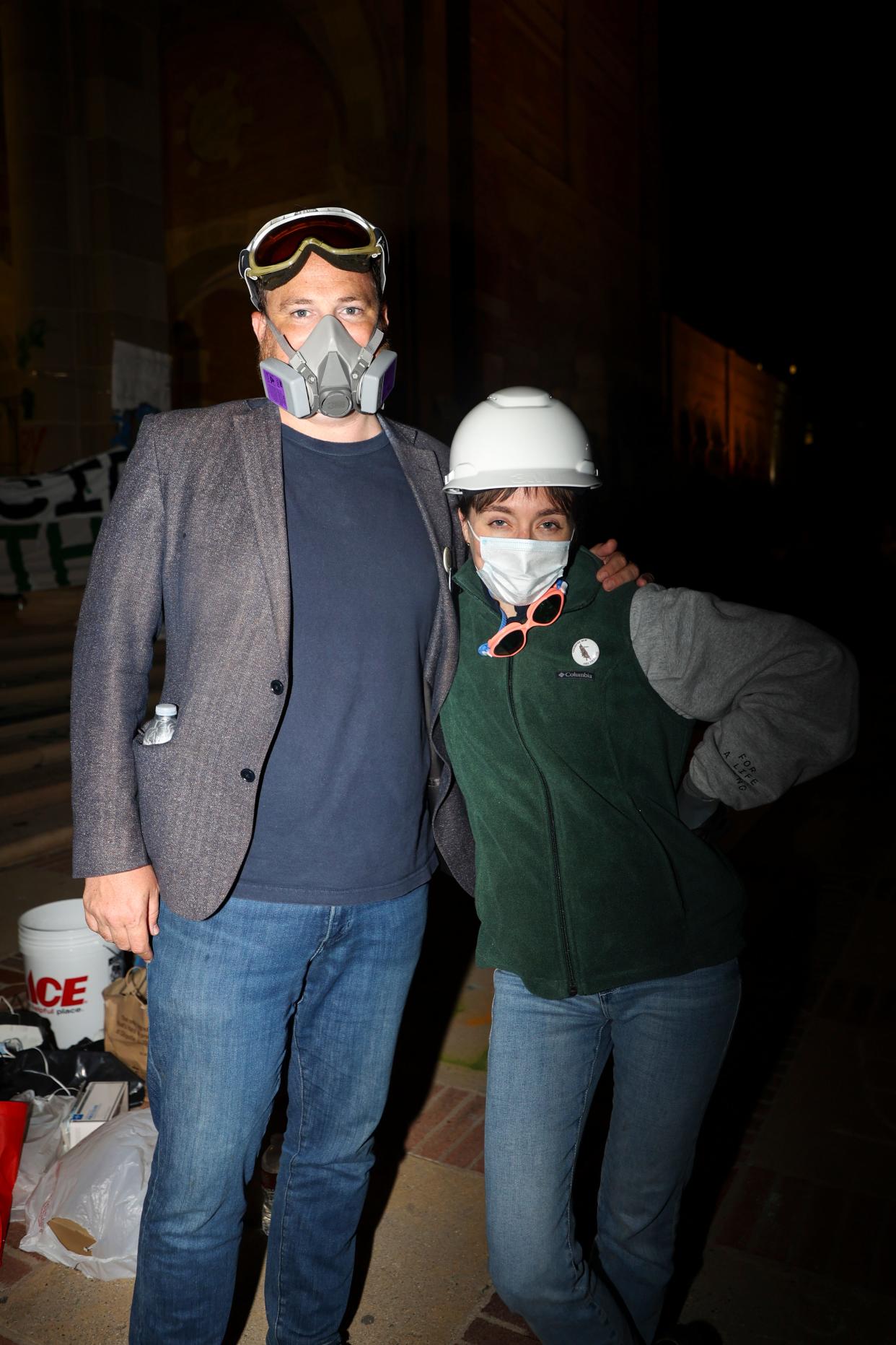 UCLA faculty member Graeme Blair, who is an associate professor of political science, and Danielle Carr, an assistant professor at the Institute for Society and Genetics at UCLA, on May 1, 2024.