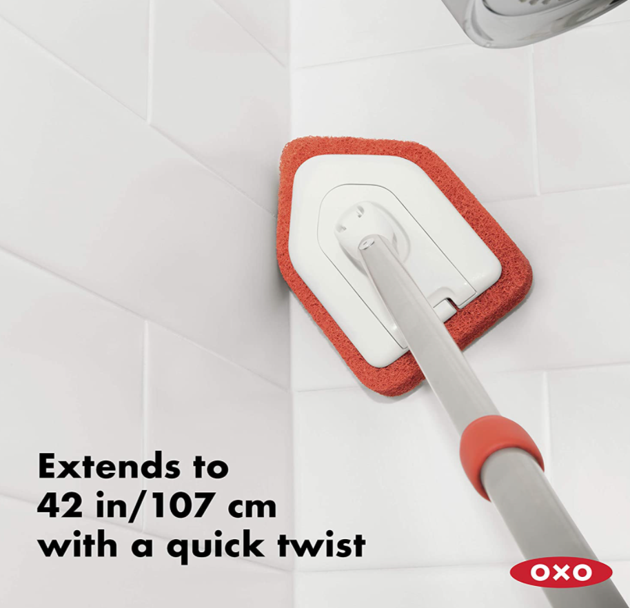 OXO Good Grips Extendable Tub and Tile Scrubber (Photo via Amazon)