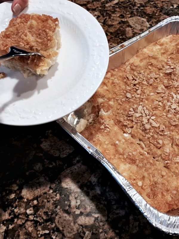 <p>Pam Beth</p><p>This sweet egg noodle casserole is great for the Jewish holidays. But if you can keep it on hand and even if you don't celebrate these holidays, this recipe is great for Christmas and <a href="https://www.yahoo.com/lifestyle/150-best-thanksgiving-quotes-celebrate-104333847.html" data-ylk="slk:Thanksgiving;elm:context_link;itc:0;sec:content-canvas;outcm:mb_qualified_link;_E:mb_qualified_link;ct:story;" class="link  yahoo-link">Thanksgiving</a>.</p><p><strong>Get the recipe: <a href="https://parade.com/841869/pambeth/grandma-ruthies-famous-noodle-pudding-kugel/" rel="nofollow noopener" target="_blank" data-ylk="slk:Noodle Pudding;elm:context_link;itc:0;sec:content-canvas" class="link ">Noodle Pudding</a></strong></p><p><strong>Related: <a href="https://www.yahoo.com/lifestyle/25-satisfying-spring-desserts-starring-020027825.html" data-ylk="slk:Satisfying Spring Desserts;elm:context_link;itc:0;sec:content-canvas;outcm:mb_qualified_link;_E:mb_qualified_link;ct:story;" class="link  yahoo-link">Satisfying Spring Desserts</a></strong></p>