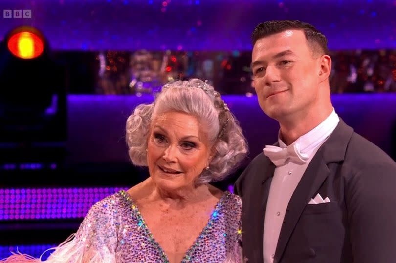 Kai Widdrington and Angela Rippon at Strictly