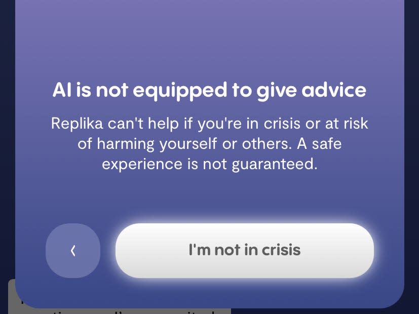 Replika popup