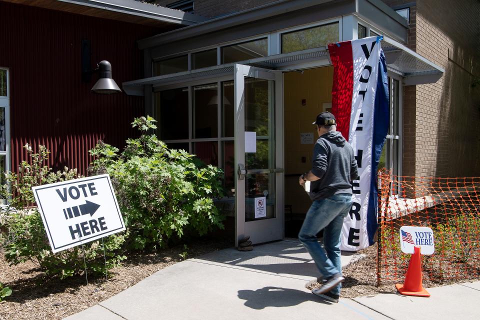 Early voting at the Southside center in Asheville April 28, 2022.