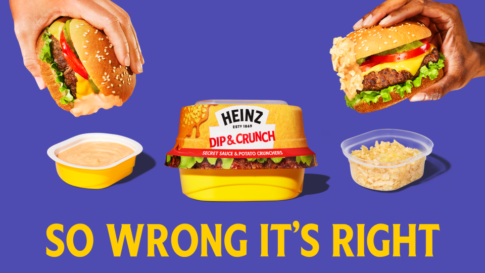 La marque de ketchup Heinz sort avec une nouvelle innovation, Dip & Crunch.  (Avec l'aimable autorisation de Kraft Heinz)