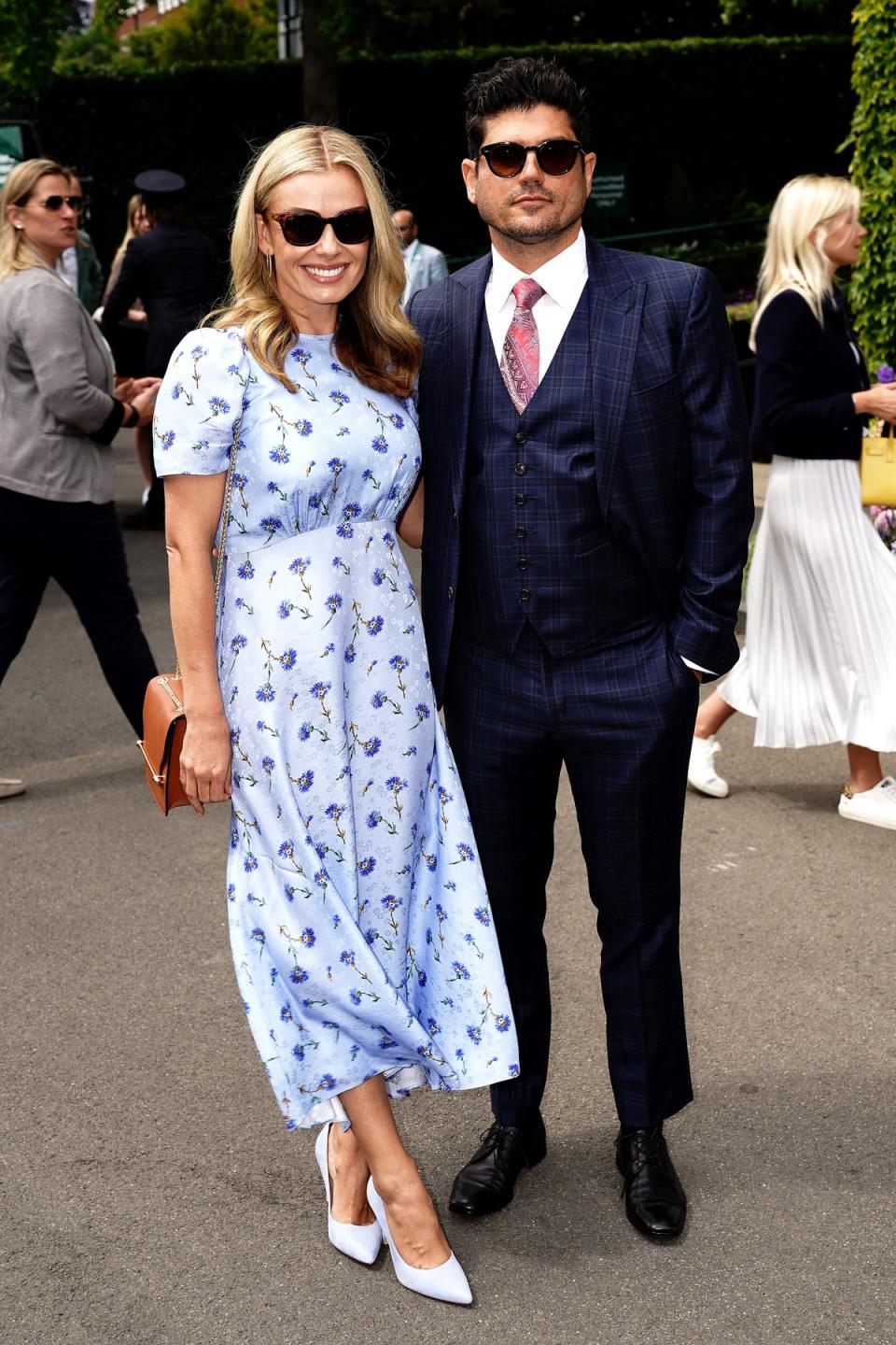 Katherine Jenkins (left) and her husband Andrew Levitas (Aaron Chown/PA)