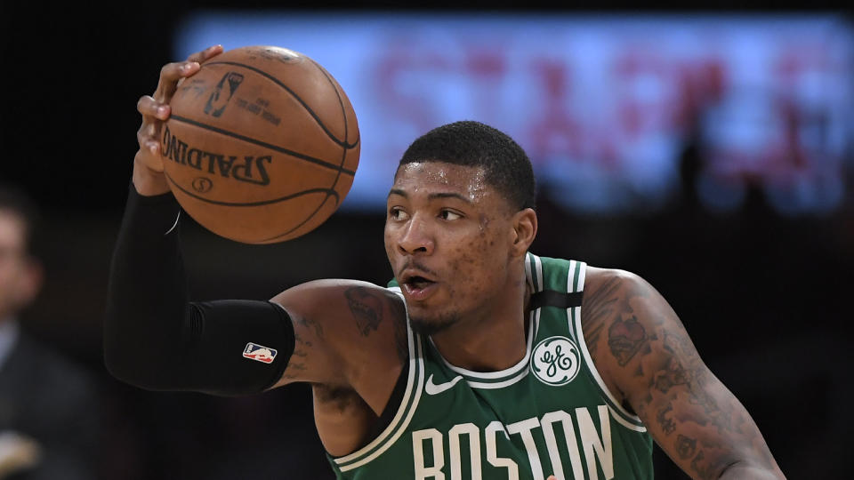 Marcus Smart is expected to miss two weeks with a right hand laceration. (AP)