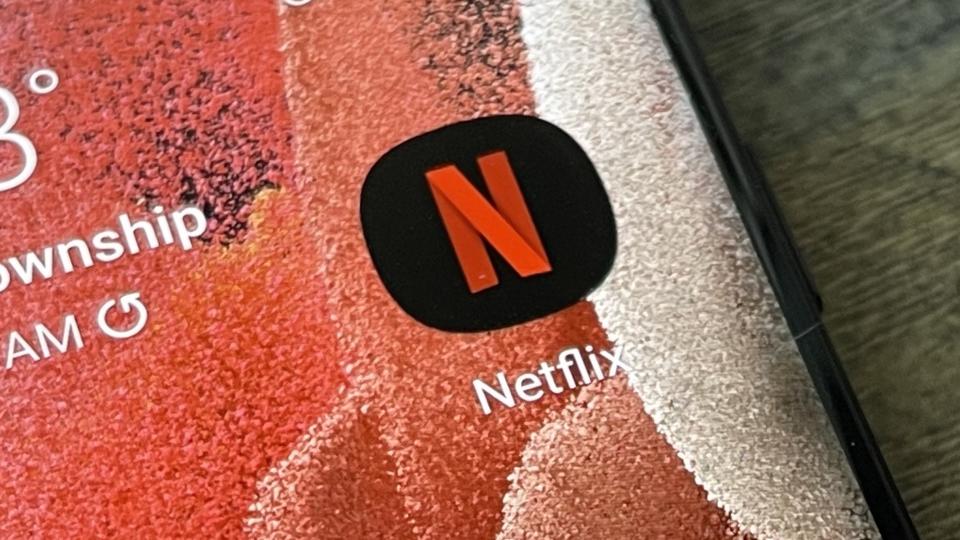 Netflix app on Android display