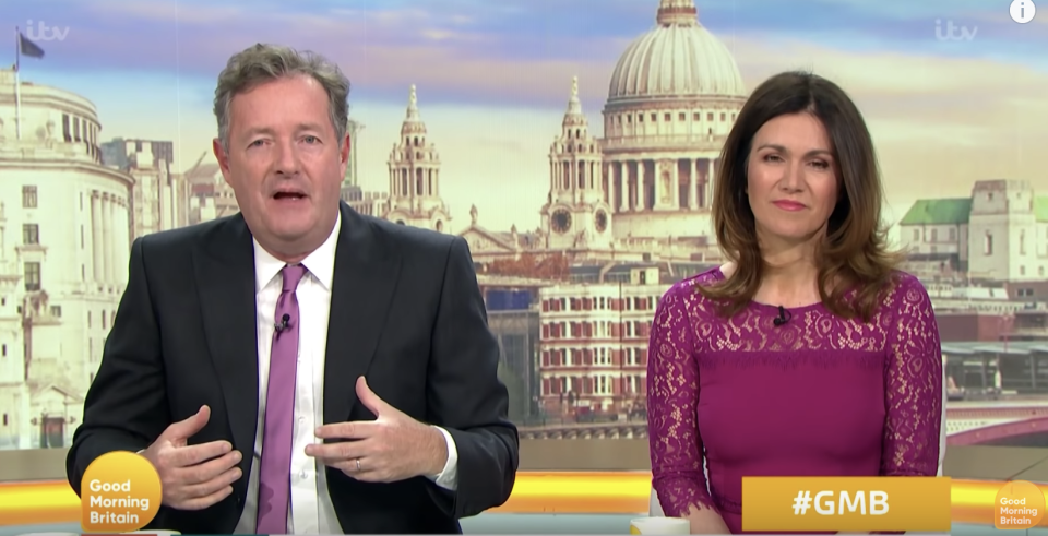 Piers Morgan and Susanna Reid on GMB (ITV)