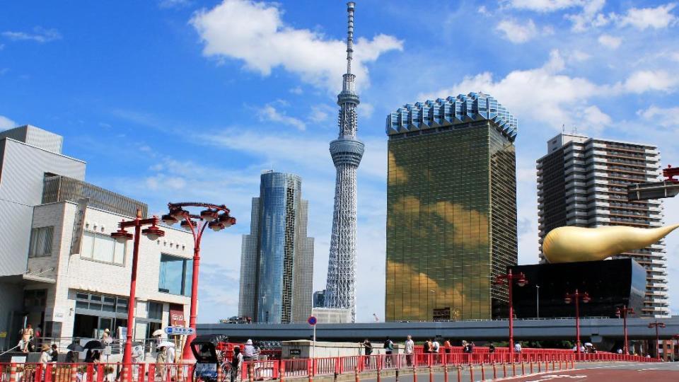 日本旅遊的自由行和團體佔整體營收超過4成，圖為東京晴空塔 。（圖／雄獅旅遊提供）