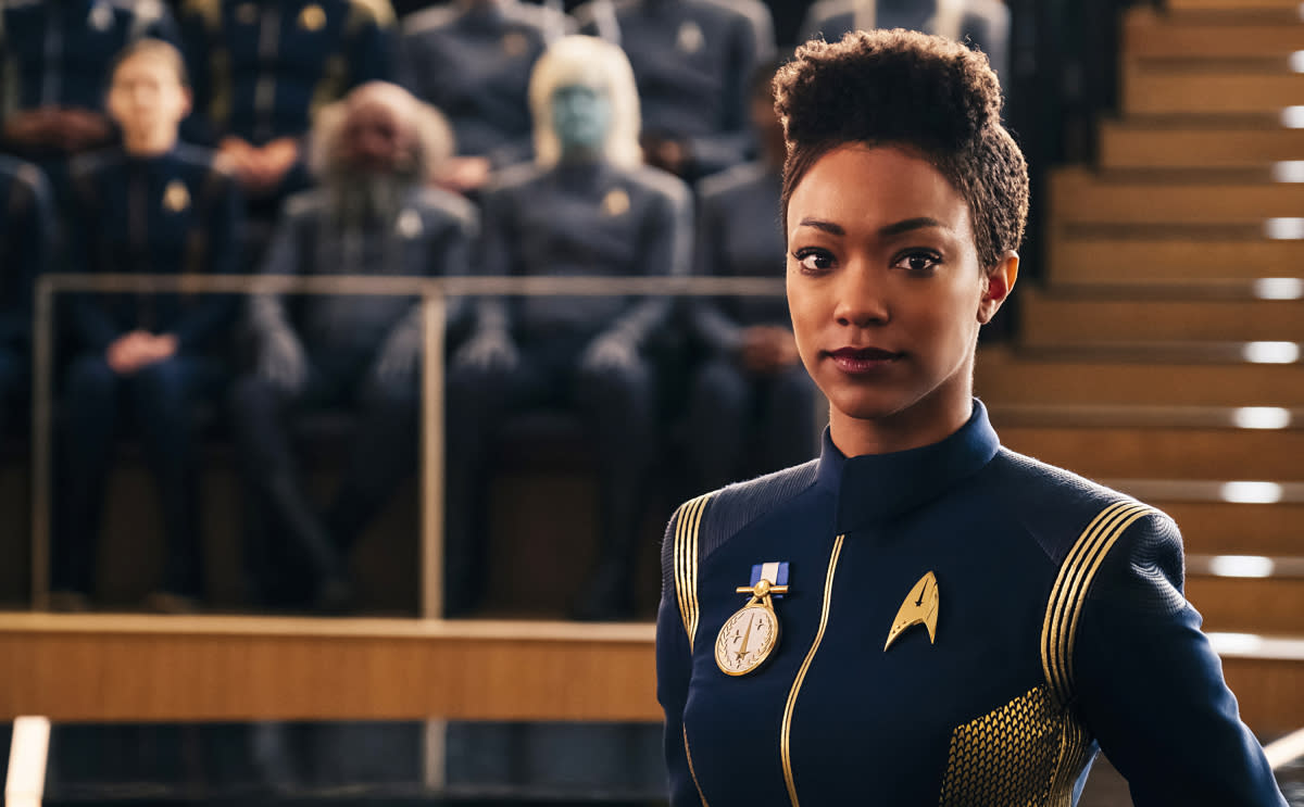 Sonequa Martin-Green as Michael Burnham in <em>Star Trek: Discovery</em>. (Photo: Jan Thijs/CBS Interactive)