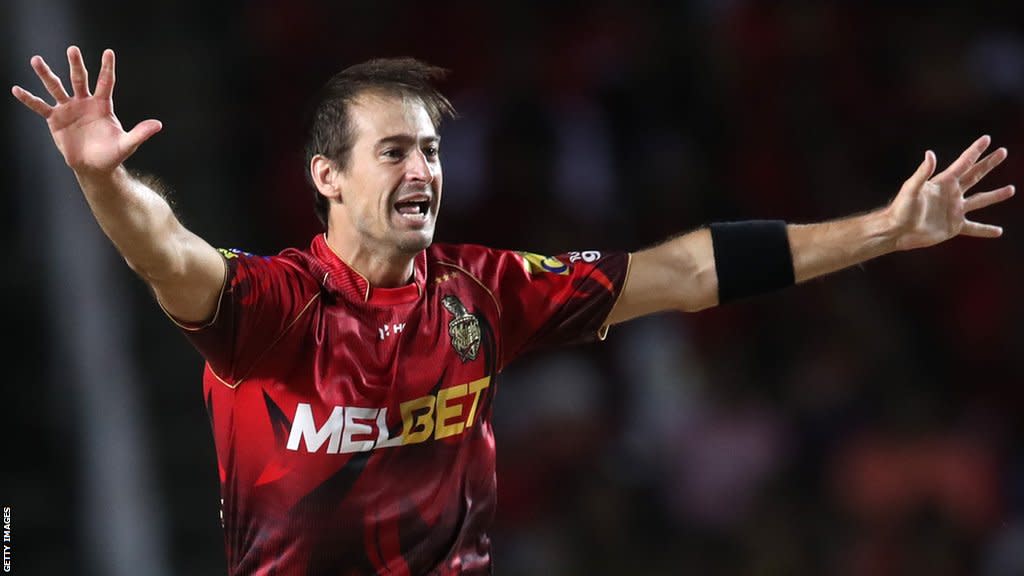 Daryn Dupavillon in action for Trinbago Knight Riders