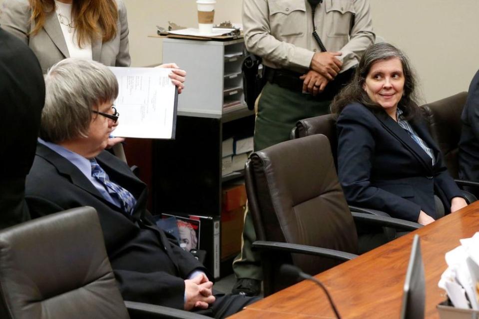 From left: David and Louise Turpin in court in February