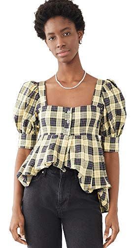 1) Plaid Blouse