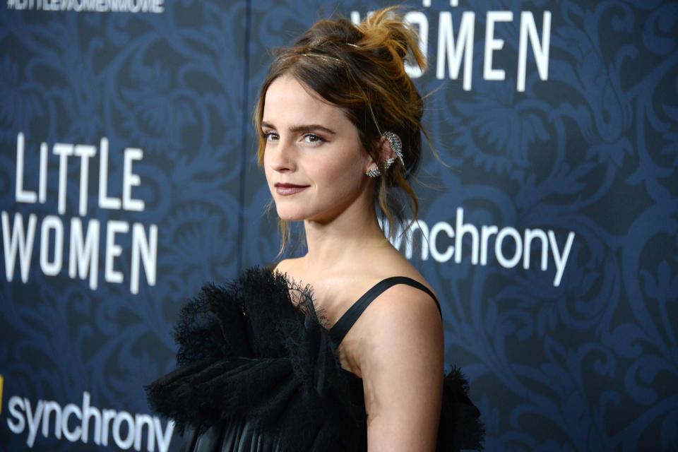 Emma Watson s'est imposée comme la véritable star de l'après Harry Potter. Récemment, elle s'est illustrée en se glissant dans la peau de l'une des Filles du Docteur March. Actrice engagée, elle s'est également dénotée grâce à son implication dans diverses causes, à commencer par le féminisme. (Photo by Paul Bruinooge/Patrick McMullan via Getty Images)