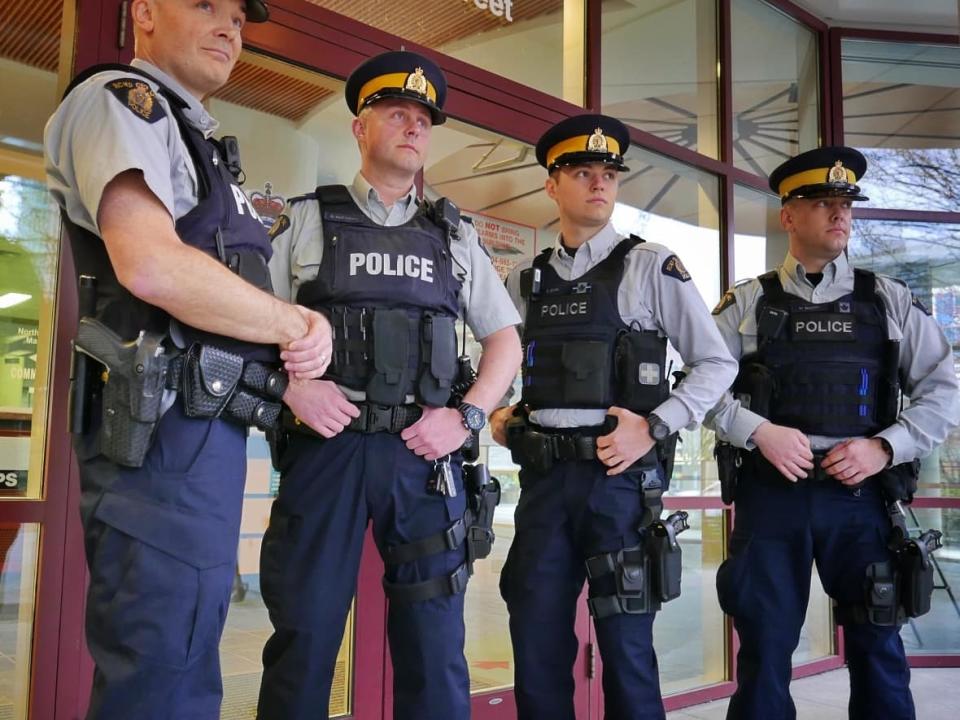 Funding announced Wednesday by B.C. Premier David Eby will help fill vacancies in rural RCMP detachments and add officers to specialized units. (Christer Waara/CBC - image credit)
