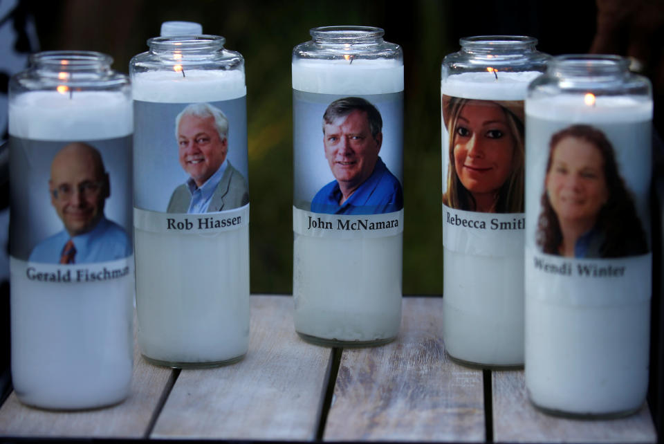 Mourners remember 5 people slain at the Capital Gazette in Annapolis, Md.