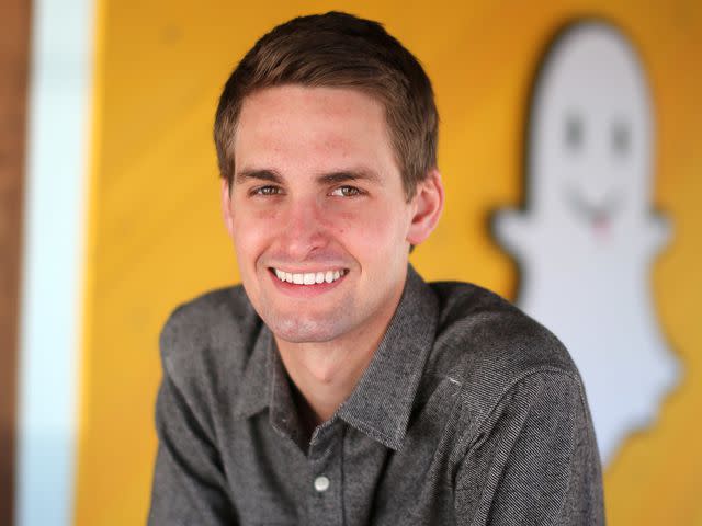 <p>J. Emilio Flores/Corbis/Getty</p> Evan Spiegel.