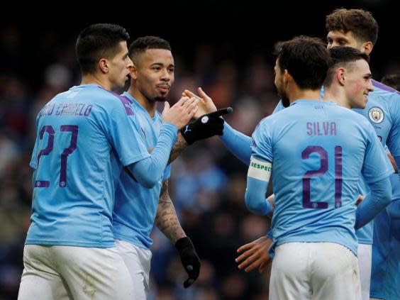 Gabriel Jesus celebrates (Reuters)