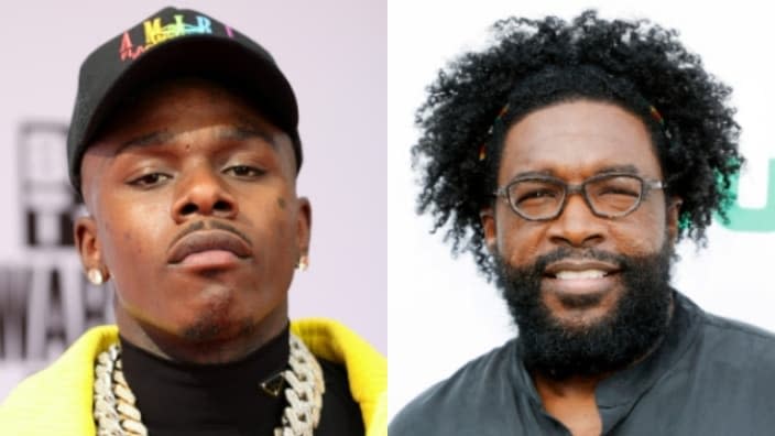 DaBaby (left) claimed he didn’t know who Questlove (right) was after The Roots’ drummer and “Tonight Show” musical director condemned his homophobic remarks. (Photos by Rich Fury/Getty Images and Amy Sussman/Getty Images)