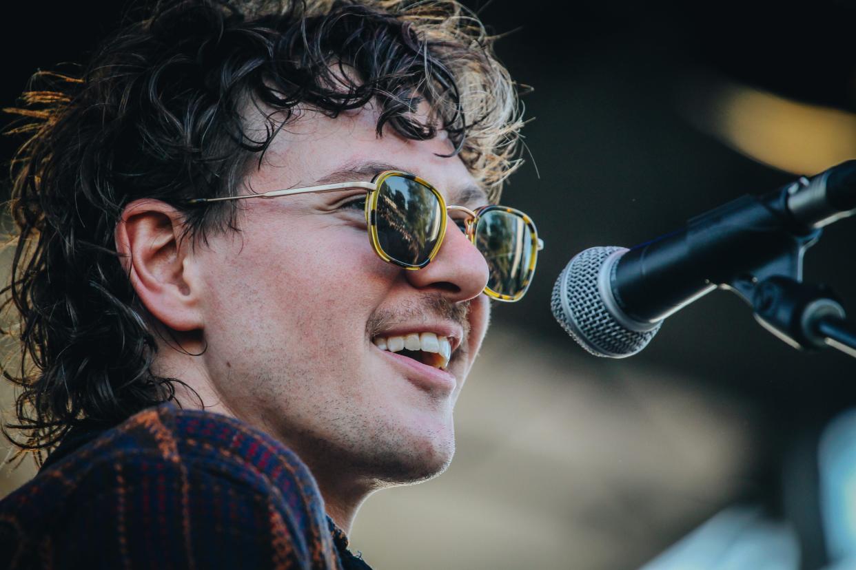 Houndmouth performs during the third day of the Roots N Blues festival on Oct. 9, 2022, at Stephens Lake Park in Columbia, Mo.