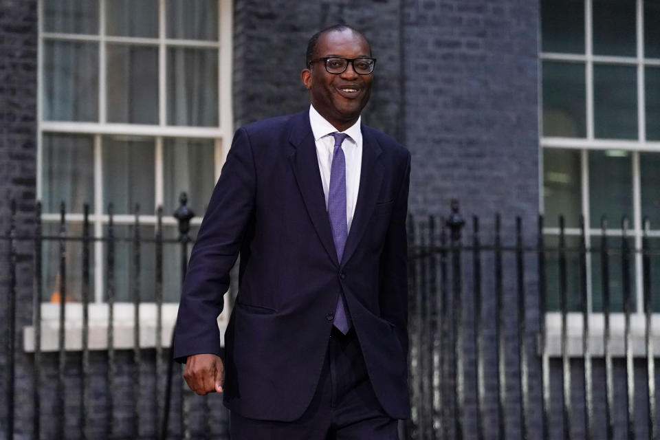 Newly installed Chancellor of the Exchequer Kwasi Kwarteng leaving Downing Street, London, after meeting the new Prime Minister Liz Truss. Picture date: Tuesday September 6, 2022. (Photo by Kirsty O'Connor/PA Images via Getty Images)