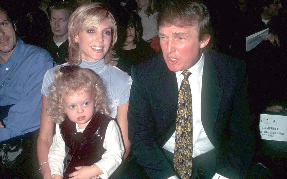 Donald and Marla Trump with daughter Tiffany - EPA