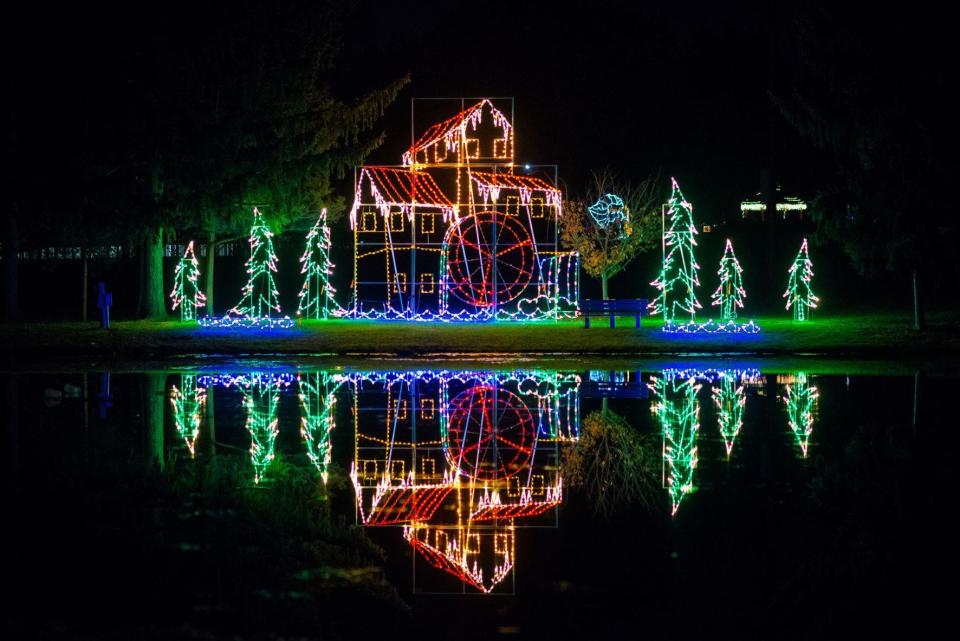 A million or more lights await at the Joy of Christmas Light Show in Columbiana, Ohio.