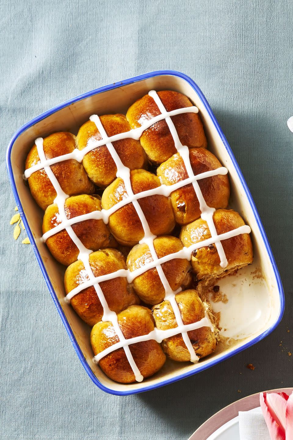 Iced Hot Cross Buns