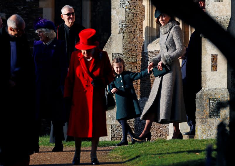 Royal Family's Christmas Day service on the Sandringham estate in eastern England