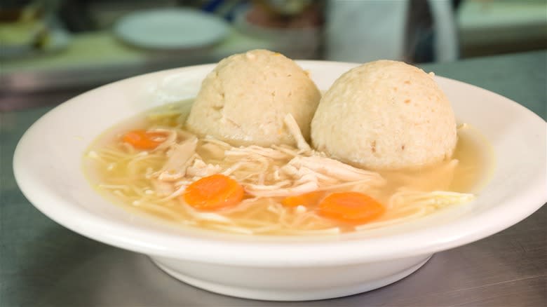 Matzo ball chicken noodle soup