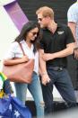 <p>There’s a reason Kate and William look so professional during public appearances—in the royal family, public displays of affection are considered inappropriate. During Meghan and Harry’s <a href="https://www.marieclaire.com/celebrity/a29668/prince-harry-meghan-markle-first-joint-appearance/" rel="nofollow noopener" target="_blank" data-ylk="slk:first outing as a couple;elm:context_link;itc:0;sec:content-canvas" class="link ">first outing as a couple</a> at the Invictus Games in 2017, the duo broke protocol by getting close (yes, even hand-holding is prohibited, folks). <br></p>