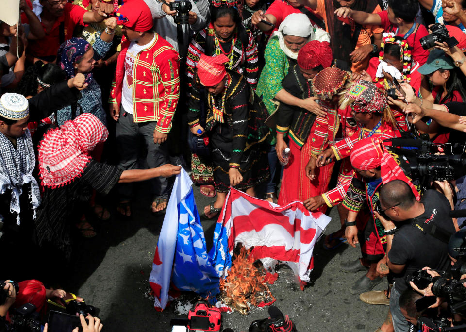 Philippines Manila anti-US protest Rodrigo Duterte nationalism