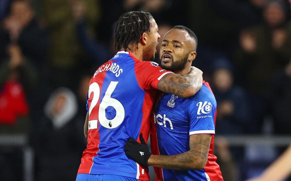 Jordan Ayew gave Palace the lead just before half-time (Getty Images)