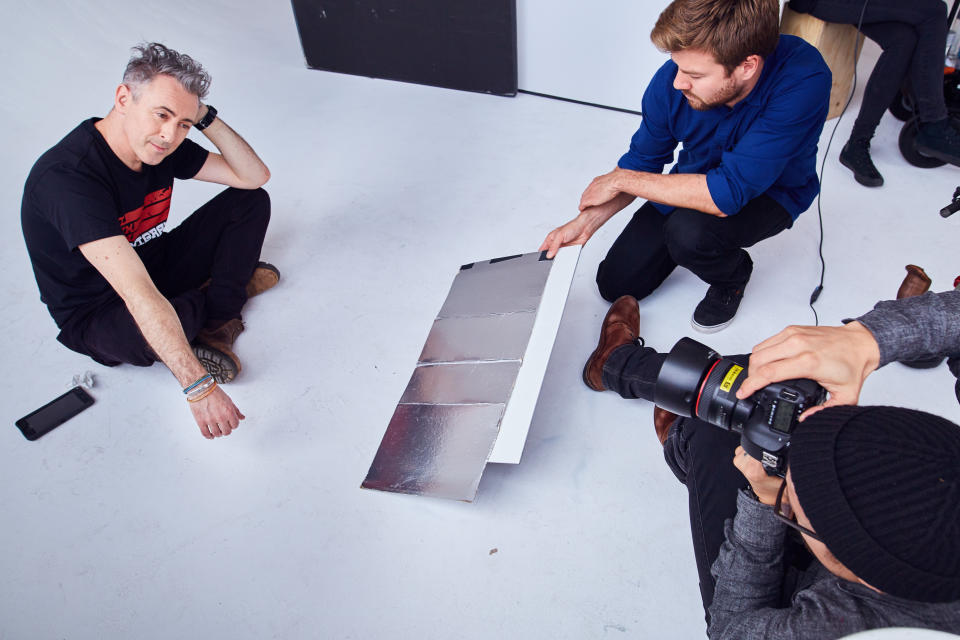 Actor Alan Cumming&nbsp;behind the scenes of the "I Am An Immigrant" photo shoot.&nbsp;