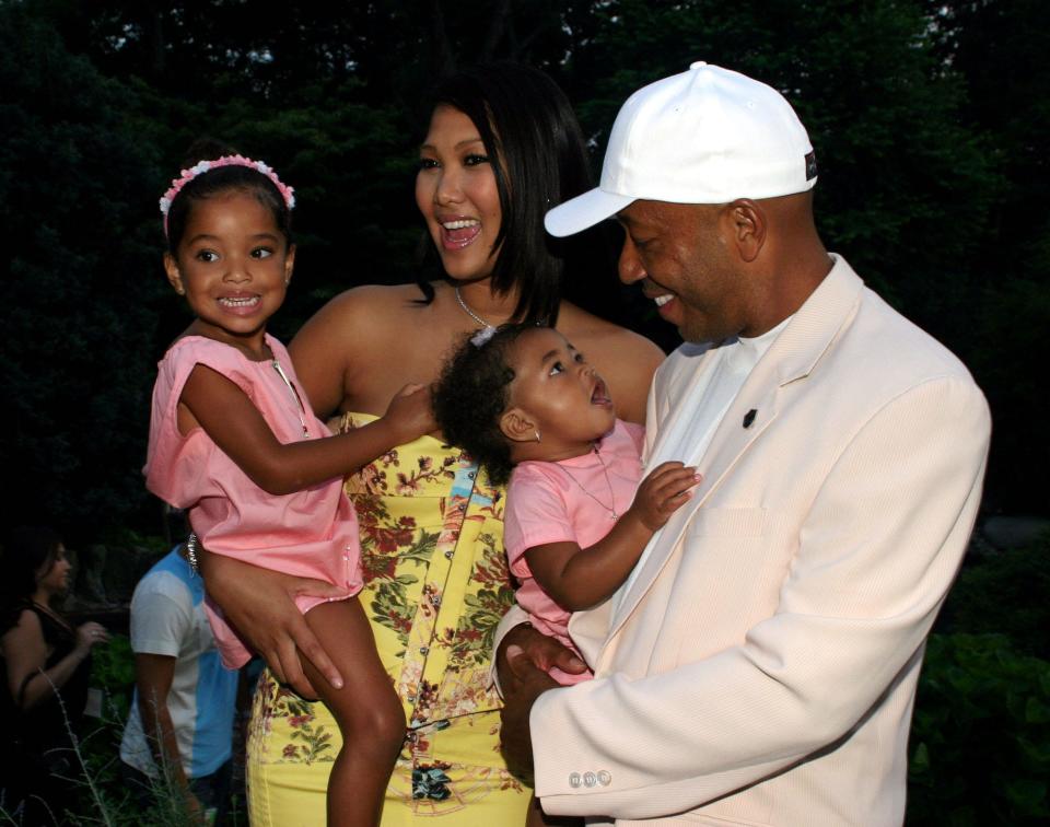 Ming, Kimora, Aoki and Russell Simmons during Annual Rush Philanthropic Arts Foundation Event--Presented by House of Courvoisier at Russell Simmons Estate in East Hampton, New York, United States.