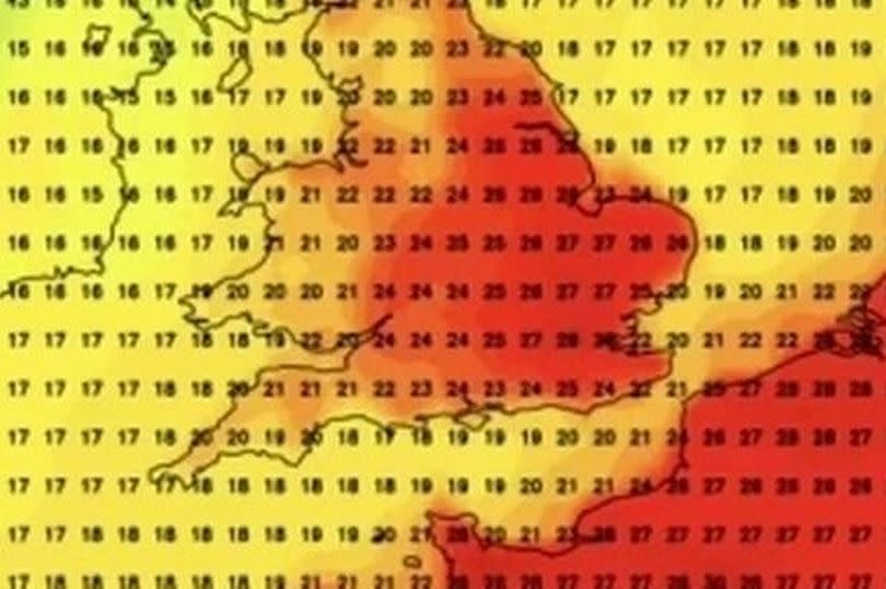 Weather maps for July have turned a scorching red