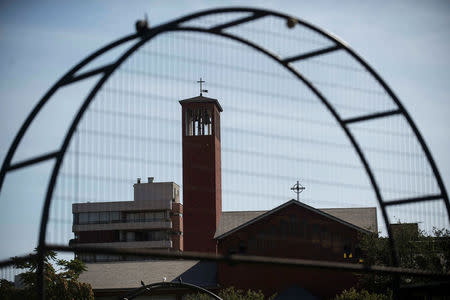 The 'El Bosque' church, former parish of Vatican-convicted child abuser Fernando Karadima, is seen during the Vatican's special envoy, Archbishop Charles Scicluna, meetings with victims of sexual abuse, allegedly committed by members of the church in Santiago, Chile February 21, 2018. Picture taken February 21, 2018. REUTERS/Claudio Santana