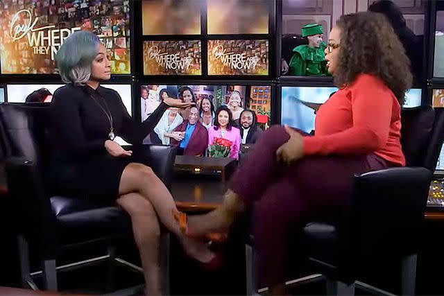 <p>OWN</p> Raven-Symoné and Oprah Winfrey, 2014 interview