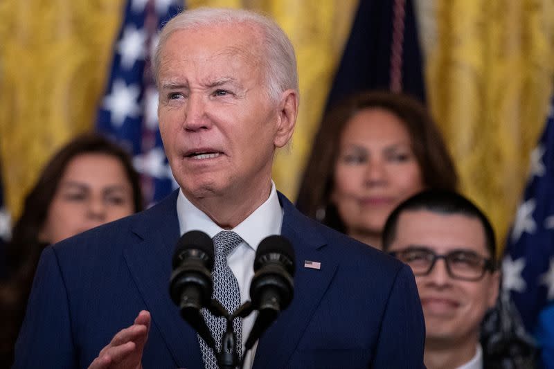U.S. President Joe Biden announces an executive action coinciding with the 12th Anniversary of DACA