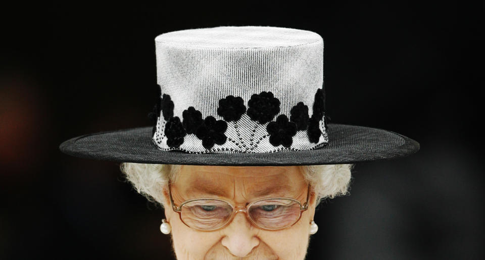 <p>The Queen leaves after attending a service of commemoration to mark the end of combat operations in Iraq, at St Paul's Cathedral in London on 9 October 2009. (Reuters)</p> 