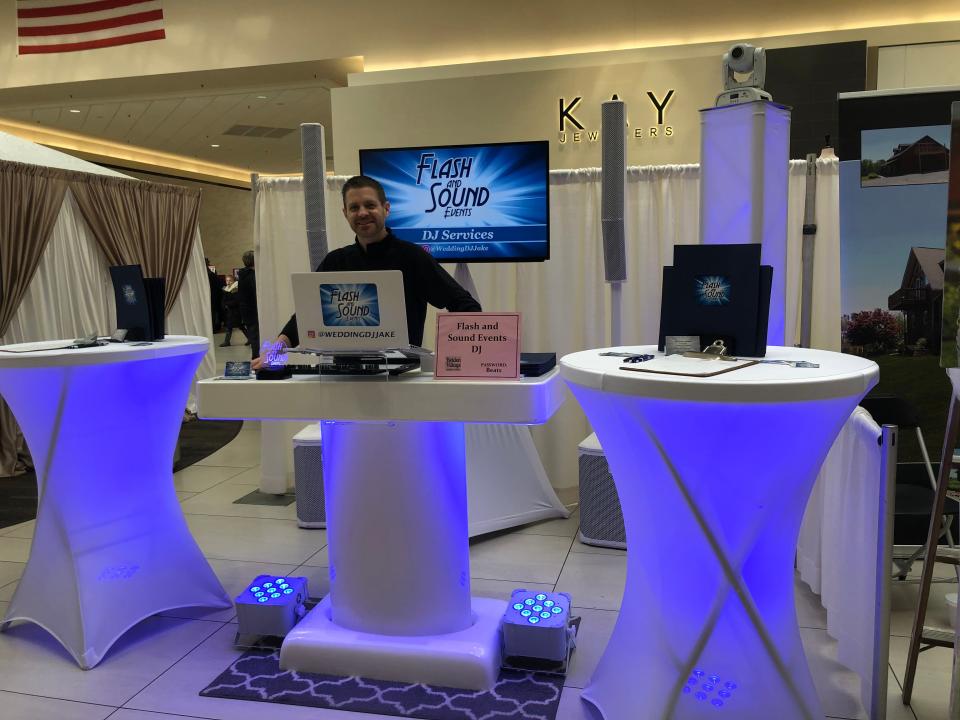 Jake Schwendiman, a 20-year wedding DJ for Flash and Sound Events, was a vendor Saturday at the Belden Village Bridal Show at the Belden Village Mall. He is booked solid for weddings in 2022. The bridal show continues Sunday.