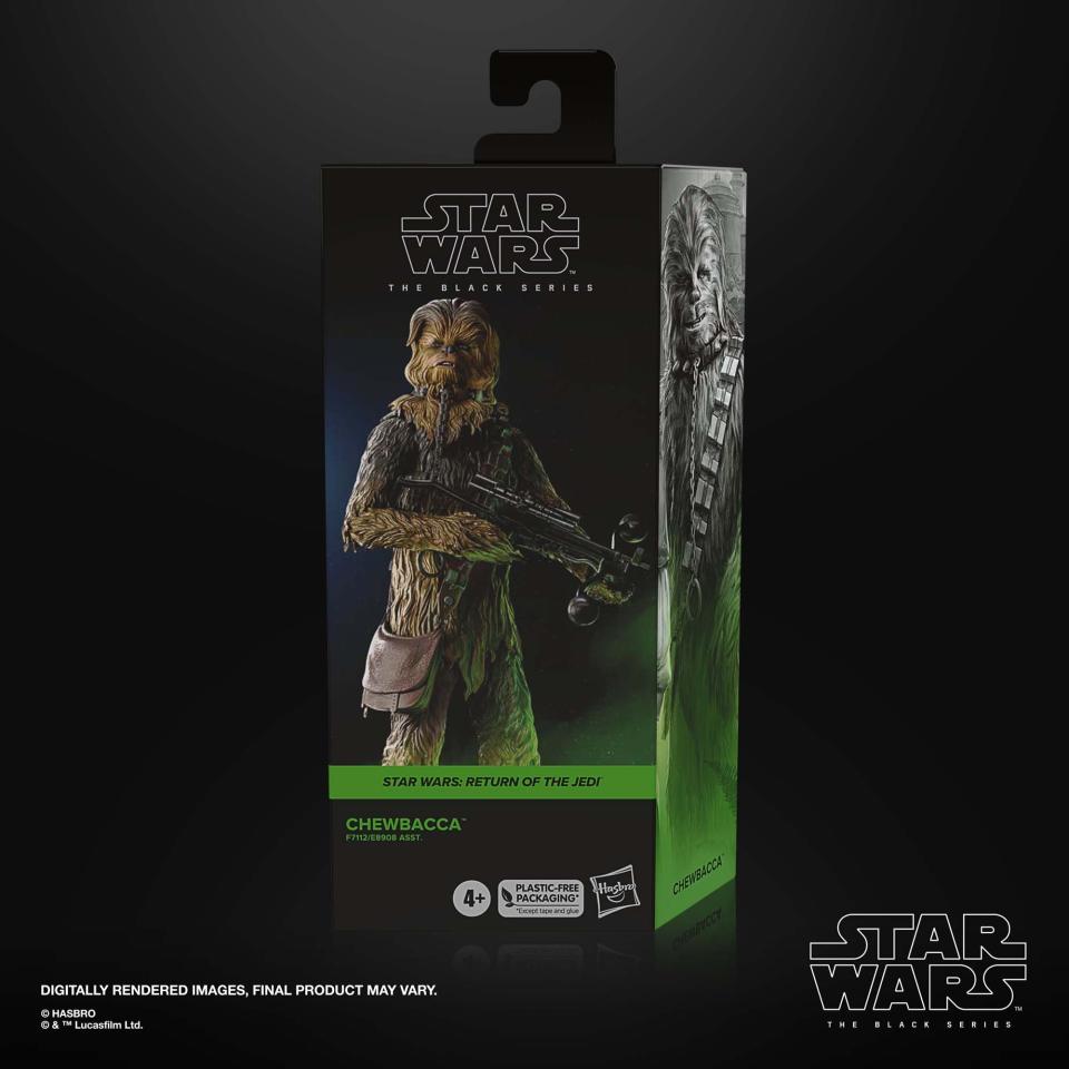 Star Wars The Black Series Return of the Jedi Chewbacca posed against a black background