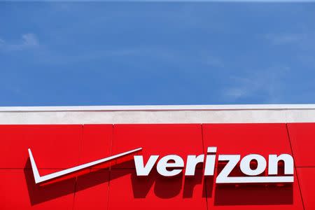 A Verizon sign is seen at a retail store in San Diego, California, U.S. on April 21, 2016. REUTERS/Mike Blake/File Photo