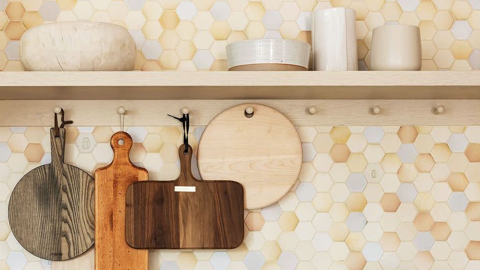 kitchen organization ideas hanging cutting boards