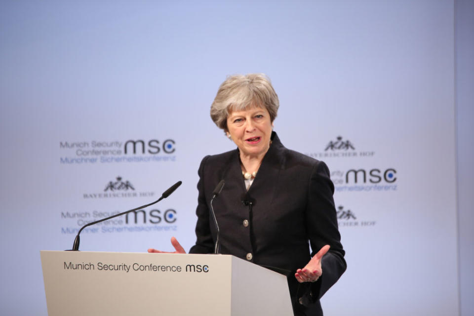 La primera ministra de Reino Unido, Theresa May. Getty Images.