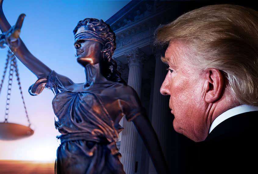 Donald Trump; Supreme Court; Lady Justice Photo illustration by Salon/Getty Images