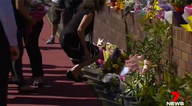 Locals are dropping off flowers and wreaths at the park, in memory of the four tourists who lost their lives. Picture: 7 News