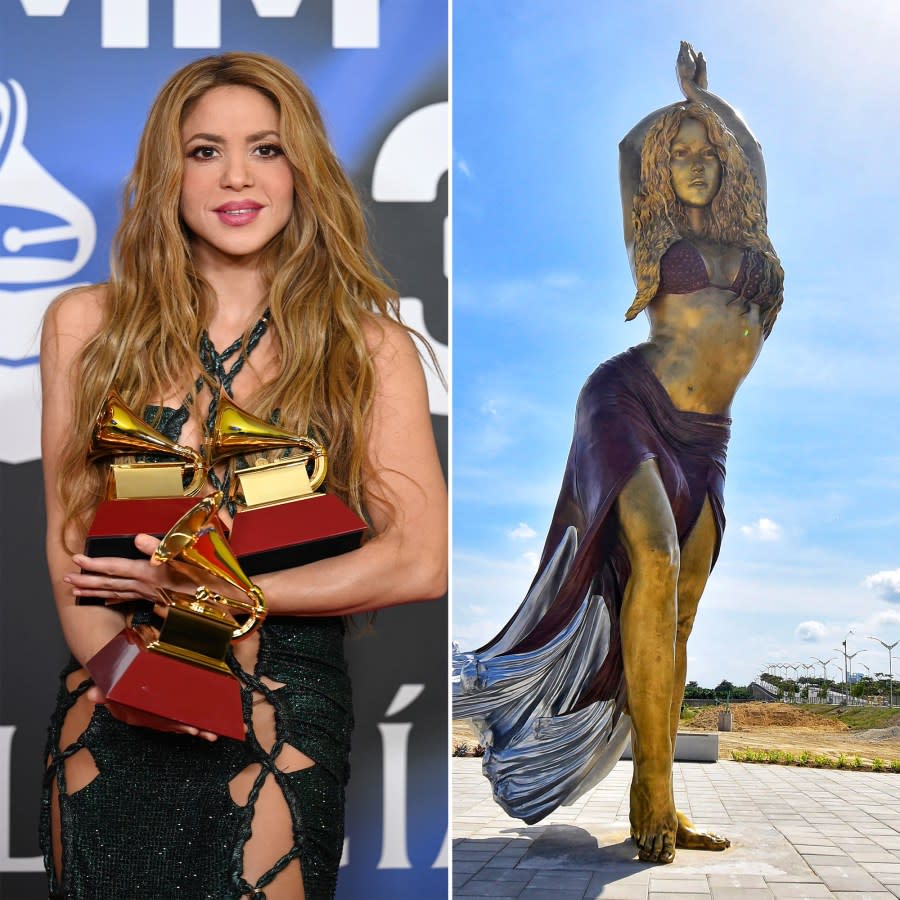 Shakira Celebrates Getting Statue in Her Hometown