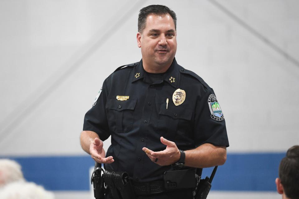 Knoxville Police Department Chief Paul Noel speaks at a community meet and greet at Northwest Church of God, Thursday, June 30, 2022.