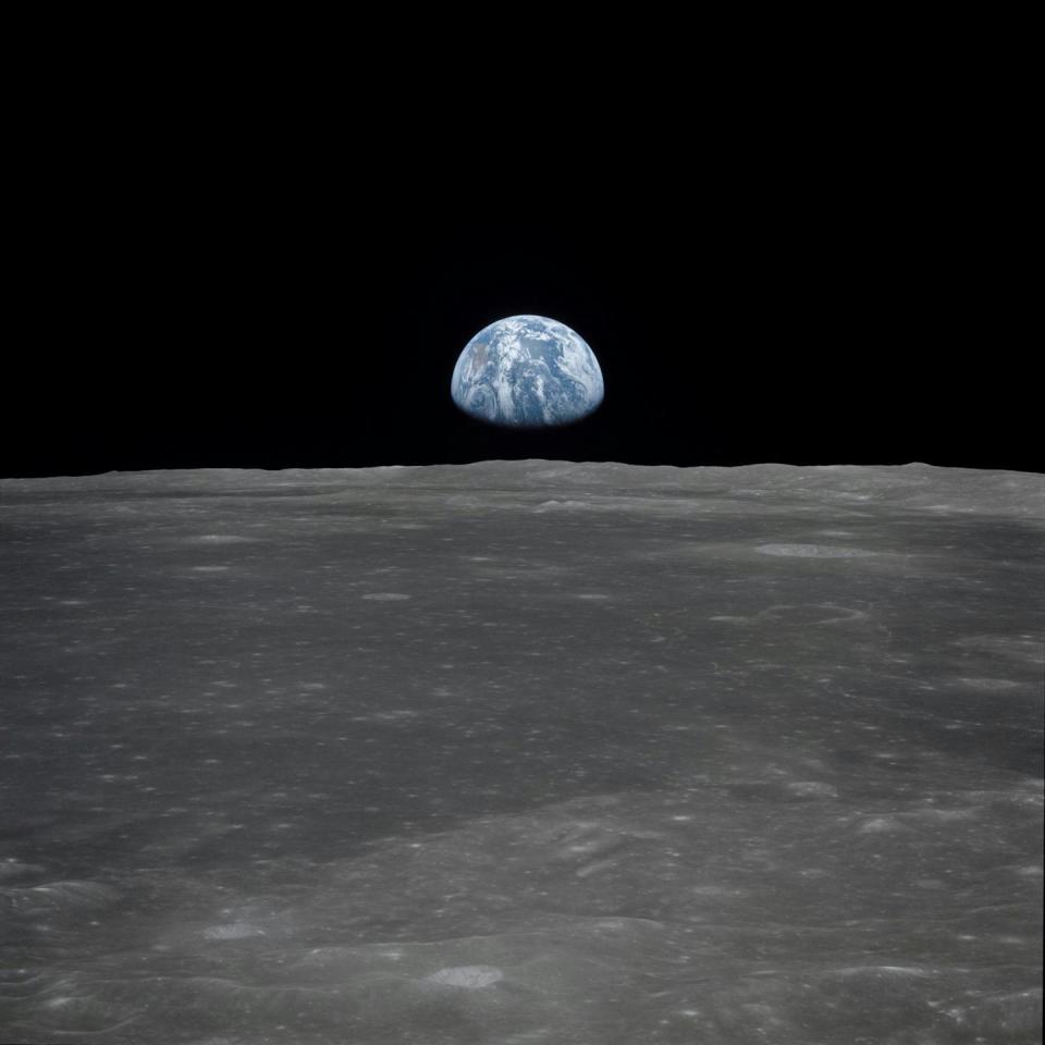 An earthrise seen from the surface of the Moon in July 1969 during the Apollo 11 mission. <a href="https://www.nasa.gov/image-detail/amf-as11-44-6550/" rel="nofollow noopener" target="_blank" data-ylk="slk:NASA;elm:context_link;itc:0;sec:content-canvas" class="link ">NASA</a>