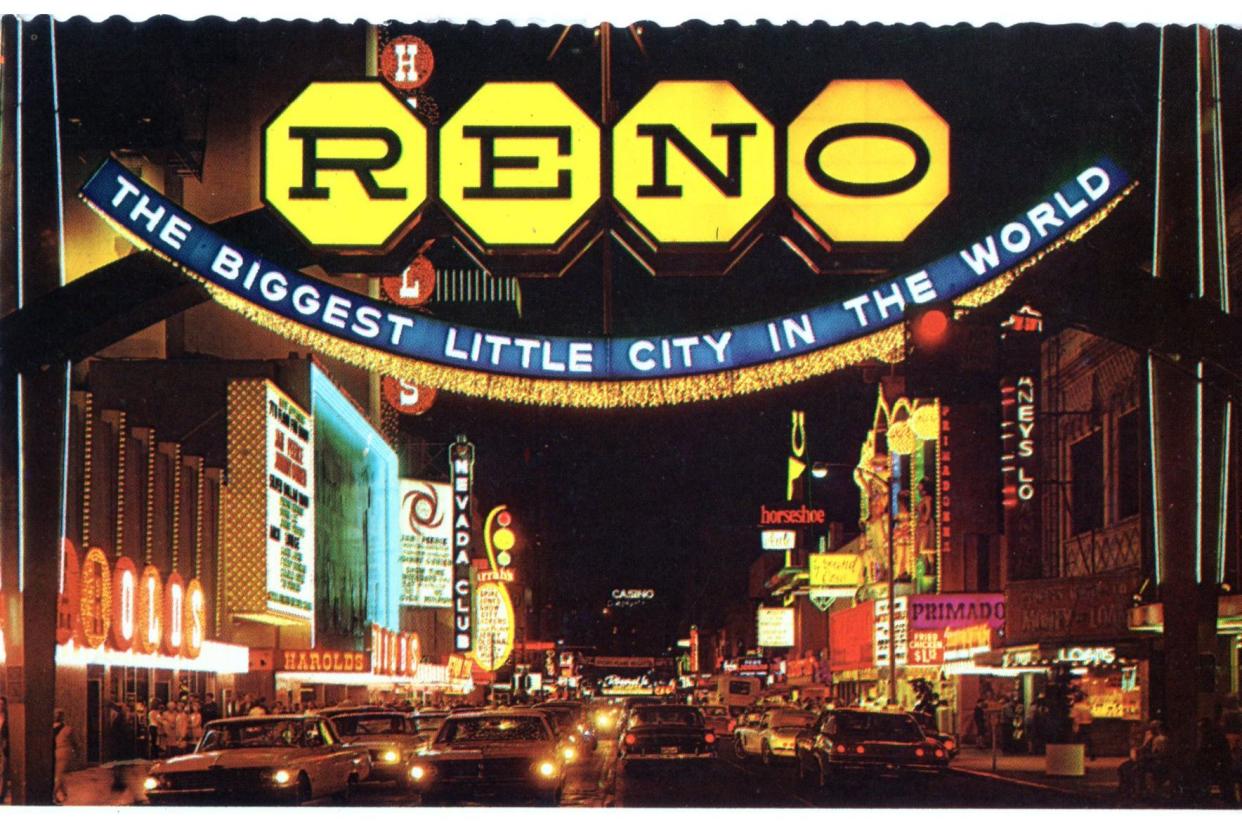 vintage postcard of Reno, Nevada